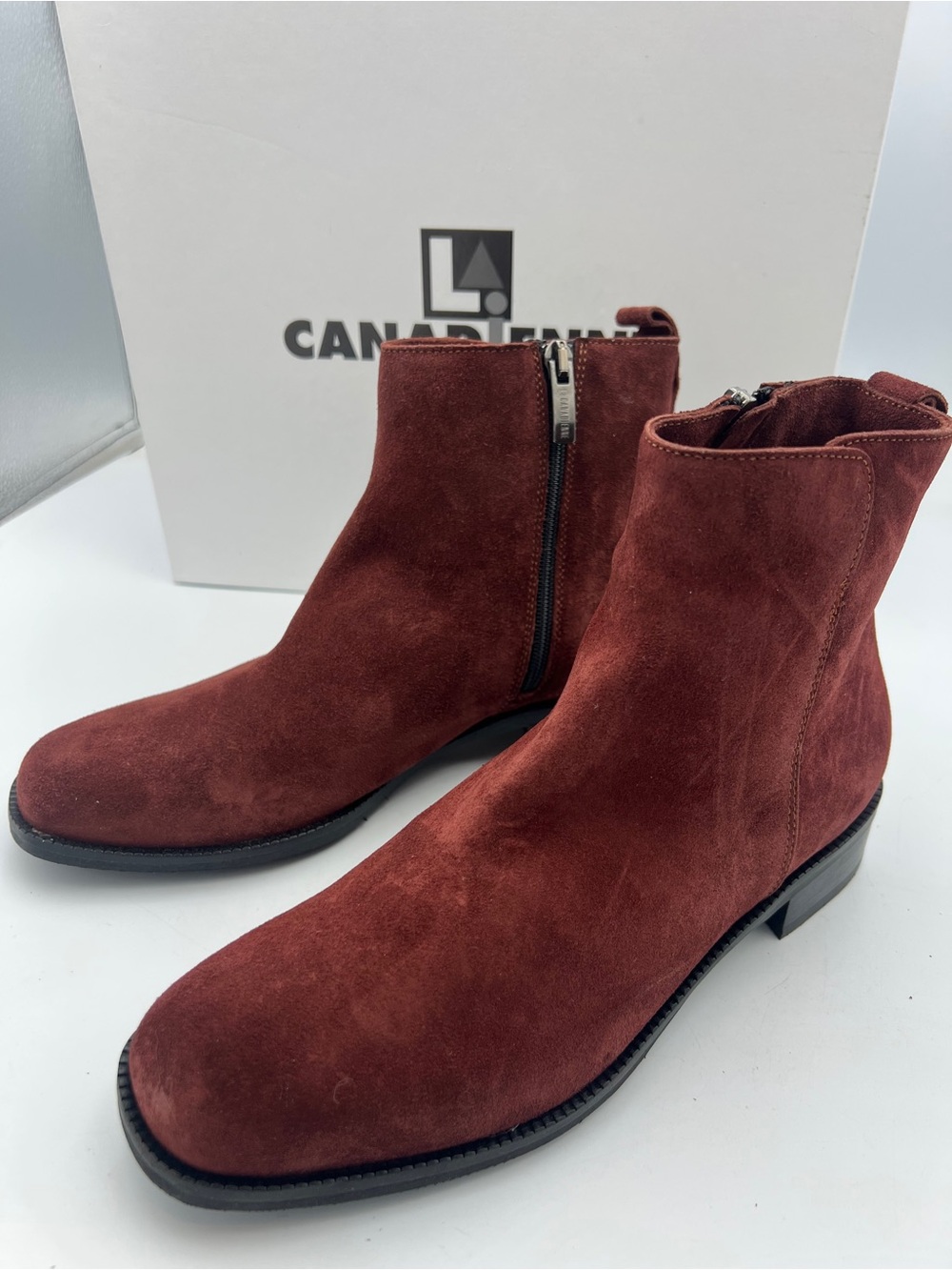 La Canadienne Scott Wood Suede Leather Bootie Waterproof Women’s Size 6.5 NWB - Picture 12 of 16